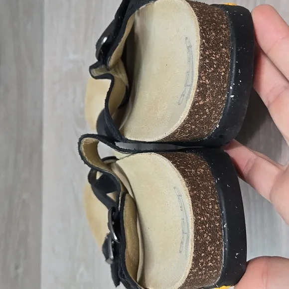 Dansko Women's Dayna Black Suede Sandals Shoes Sz 39/8.5-9