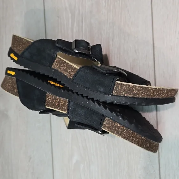 Dansko Women's Dayna Black Suede Sandals Shoes Sz 39/8.5-9