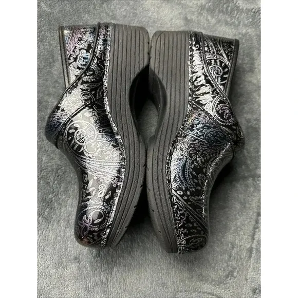 Dansko Women's LT Pro Clogs Shoes Paisley Patent Leather 2019 EU 36,  5.5-6 US