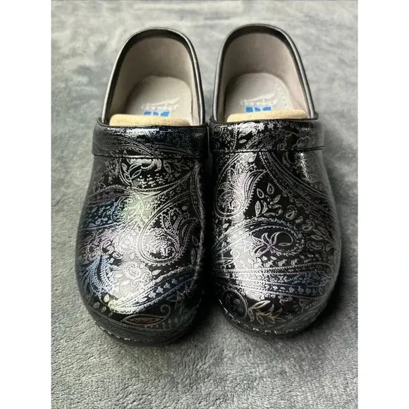 Dansko Women's LT Pro Clogs Shoes Paisley Patent Leather 2019 EU 36,  5.5-6 US
