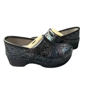 Dansko Women's LT Pro Clogs Shoes Paisley Patent Leather 2019 EU 36,  5.5-6 US