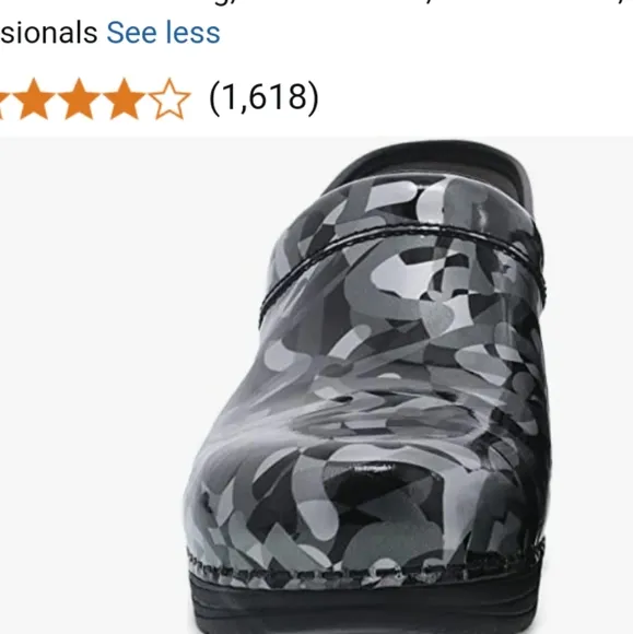 Dansko Women's LT Pro Twisty Patent Leather Nursing Clogs size, 38