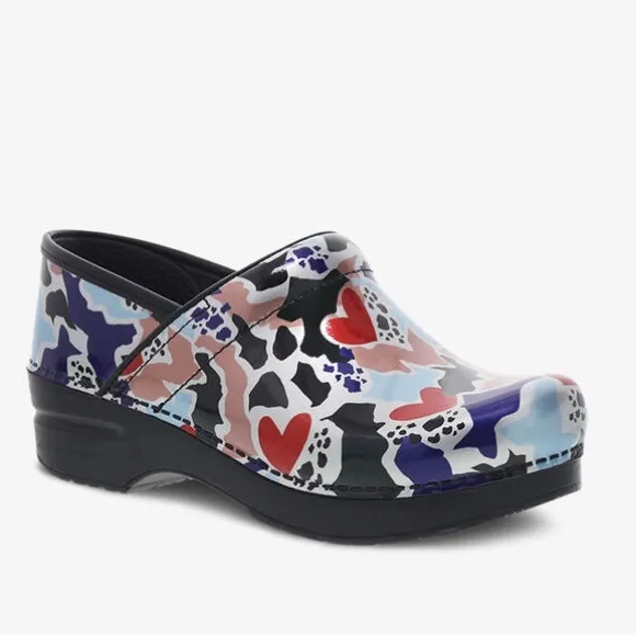 Dansko Women's Professional Fragment Patent Leather Nursing Clogs Size 10