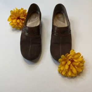 Dansko Women's Professional Pavan Brown Suede Nubuck Clogs Nurse  Work Size 40