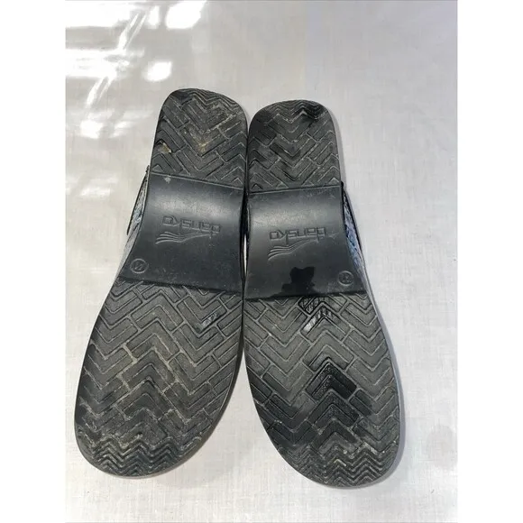 Dansko Women’s Work Clogs Size 41 U.S. 10 M Blue Mixed Leather Workwear Nursing