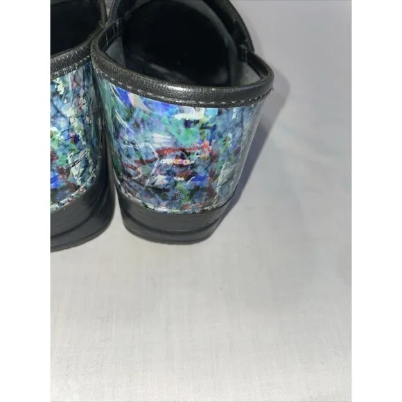 Dansko Women’s Work Clogs Size 41 U.S. 10 M Blue Mixed Leather Workwear Nursing