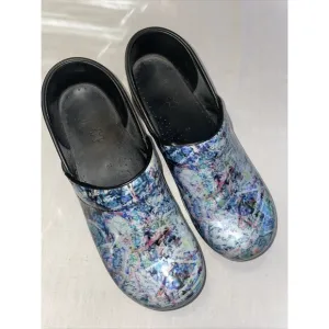 Dansko Women’s Work Clogs Size 41 U.S. 10 M Blue Mixed Leather Workwear Nursing
