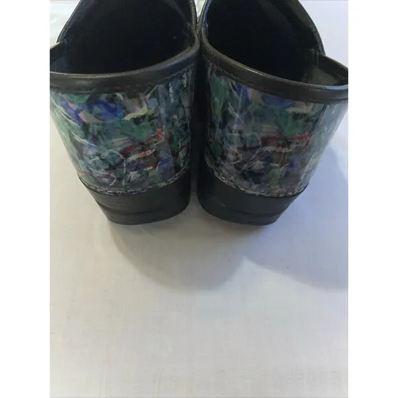Dansko Women’s Work Clogs Size 41 U.S. 10 M Blue Mixed Leather Workwear Nursing