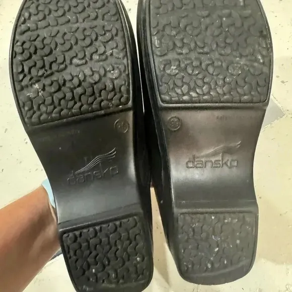 Dansko XP 2.0 Clogs Womens 39 W WIDE Black Comfort Work Shoes Euc