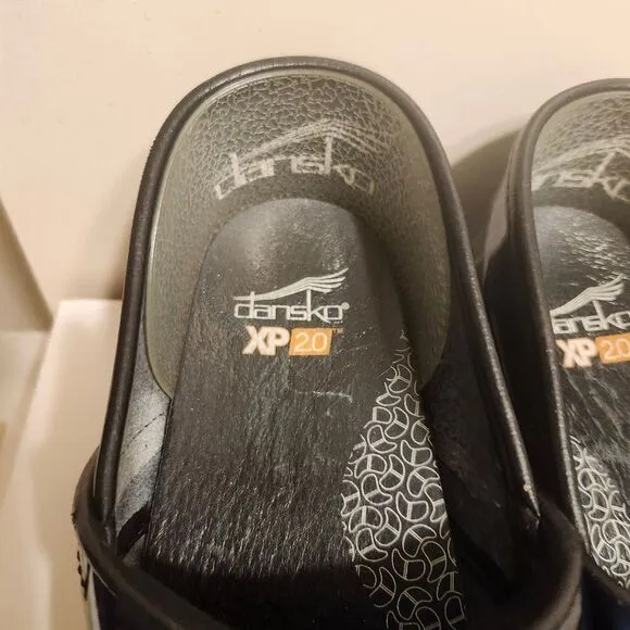 Dansko® XP 2.0 Metallic Blue Patent Leather Closed Back Clogs sz.10/40 Ret. $160