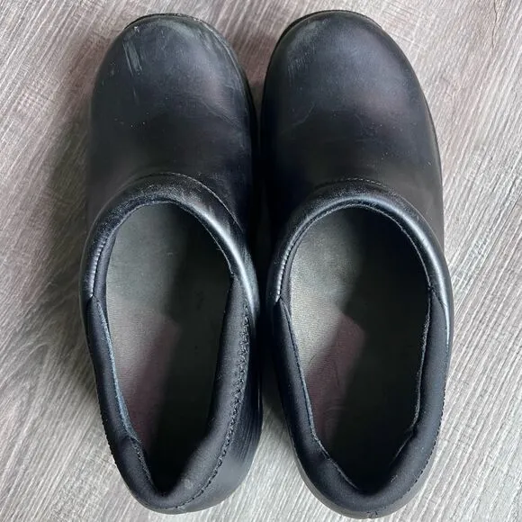 DANSKO black leather clogs