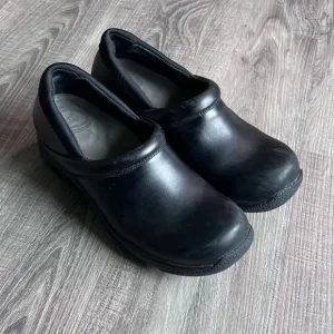 DANSKO black leather clogs