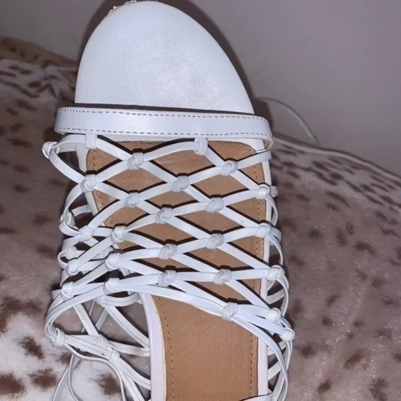 Design Lab Mya Womens Wrap Open Toe Heels, White