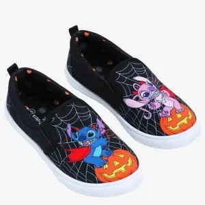 Disney Lilo &amp; Stitch‎ Halloween Angel &amp; Stitch Slip-On Sneakers Women's Size 8