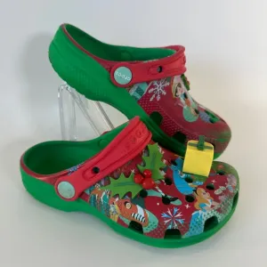 Disney Parks Holiday Crocs Kids Unisex C11 Clogs Mickey &amp; Friends