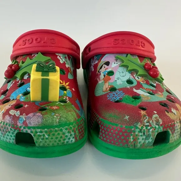 Disney Parks Holiday Crocs Kids Unisex C11 Clogs Mickey &amp; Friends