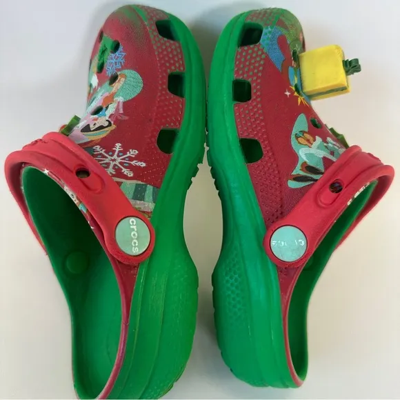 Disney Parks Holiday Crocs Kids Unisex C11 Clogs Mickey &amp; Friends