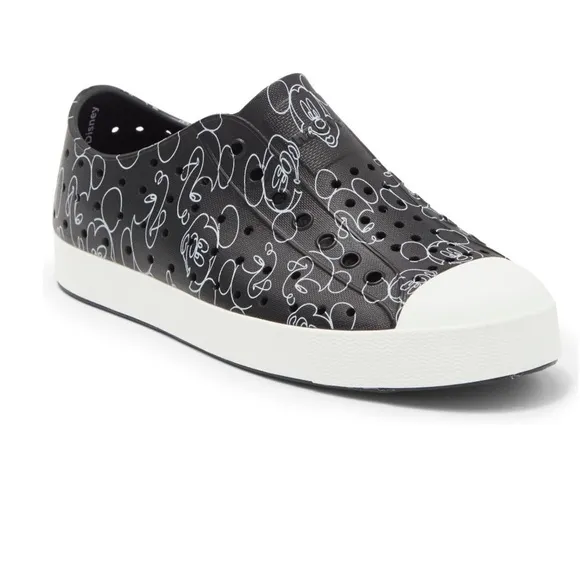 DISNEY X NATIVE Jefferson Print Slip-On Sneaker Mickey doodle NWOB C12
