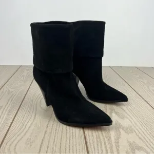 DKNY Women's Cerise Pointed-Toe Cuff Dress Booties 8M Black Suede $229
