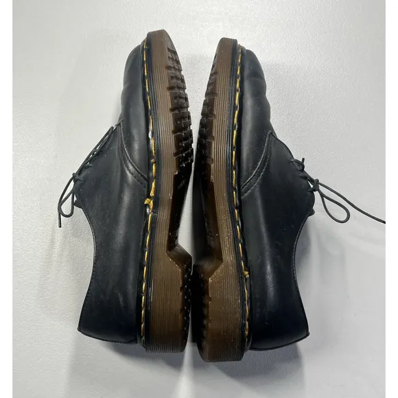 Doc Dr Martens 1461/59 Size 7 Black Leather Lace Up Oxfords England The Original