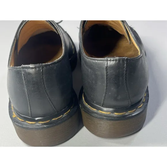 Doc Dr Martens 1461/59 Size 7 Black Leather Lace Up Oxfords England The Original