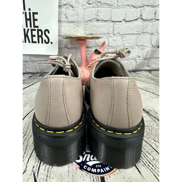Doc Dr Martens Platform Oxfords Low Top Mens 12 Pinky Taupe Soft Leather EU 46