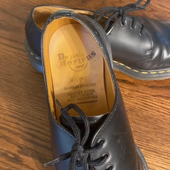 Doc Martens Vintage Made In England Black Leather Oxfords​