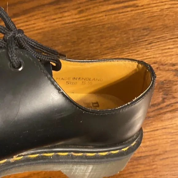 Doc Martens Vintage Made In England Black Leather Oxfords​