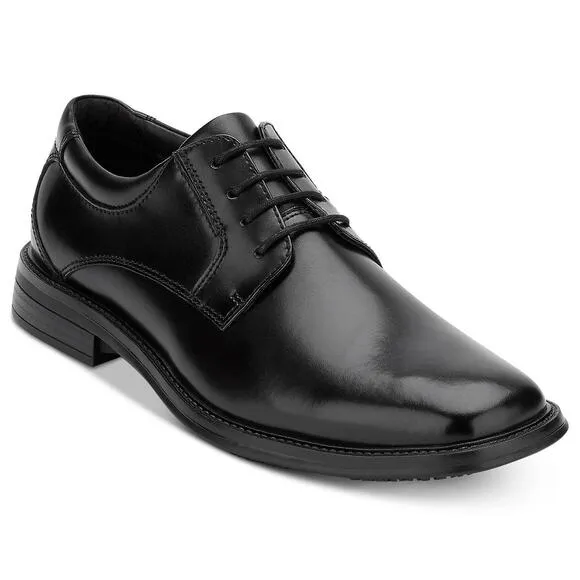 Dockers Men Lace Up Blucher Derby Oxfords Irving Size US 10M Black Faux Leather