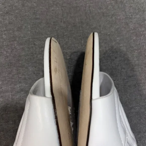 DOLCE &amp; GABBANA Bianca slides sandals white EU 38.5 US 8.5 leather spring summer