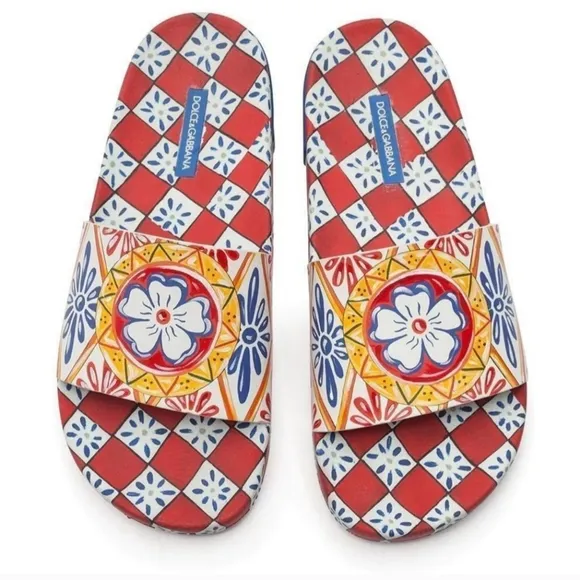 Dolce &amp; Gabbana Geometric Slides Size 37