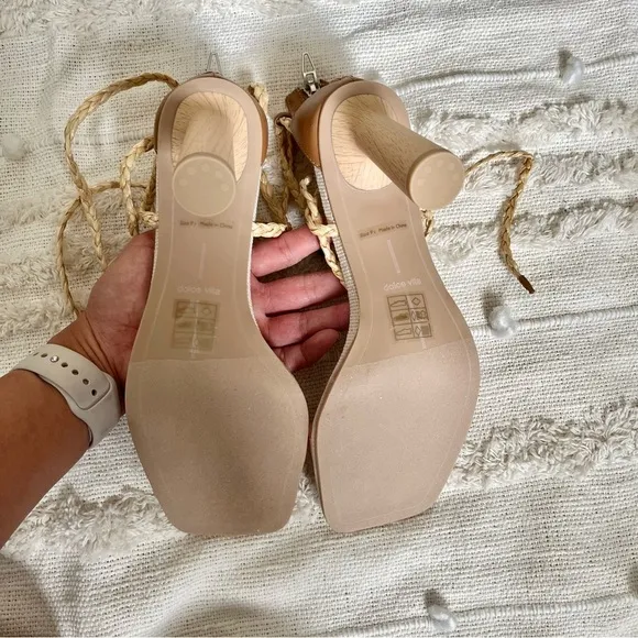 Dolce Vita Peach Multi Stella Tie Up heels size 9.5