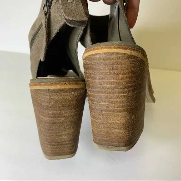 Dolce Vita Suede Leather Floppy Peep Toe Heels