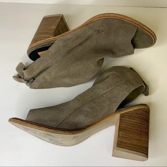 Dolce Vita Suede Leather Floppy Peep Toe Heels