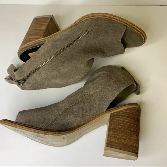 Dolce Vita Suede Leather Floppy Peep Toe Heels