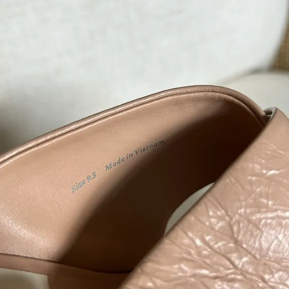 Dolce Vita Wonder Platform Leather Criss Cross Heels in Blush Nude