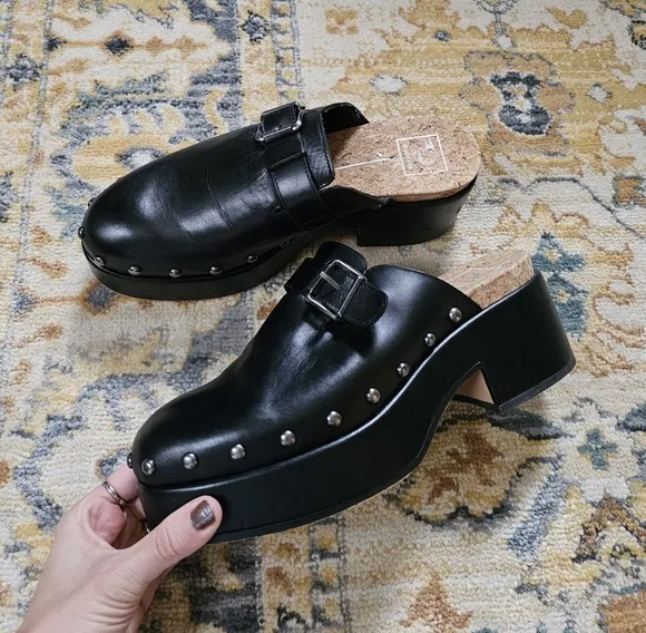 Dolce Vita Yevan Buckled Studded Platform Clogs