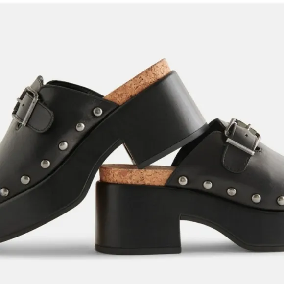 Dolce Vita Yevan Buckled Studded Platform Clogs
