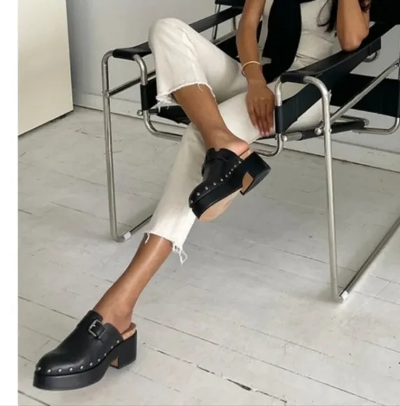 Dolce Vita Yevan Buckled Studded Platform Clogs