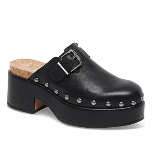 Dolce Vita Yevan Buckled Studded Platform Clogs