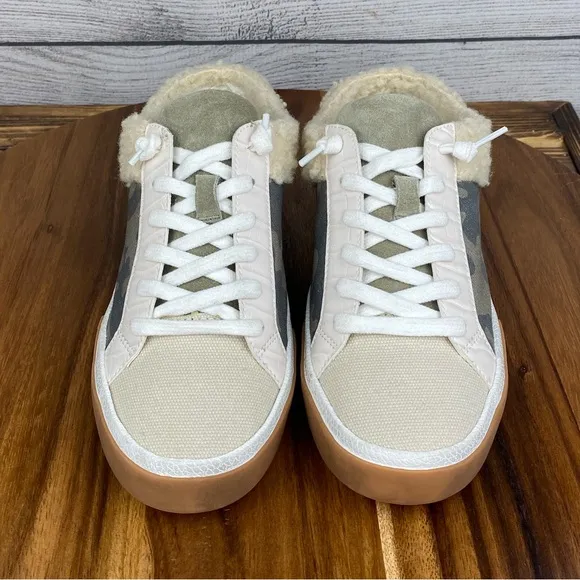 Dolce Vita Zeta Plush Mule Camo Slip On Canvas Shoe Women’s Sneaker Size 7