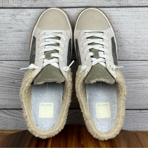 Dolce Vita Zeta Plush Mule Camo Slip On Canvas Shoe Women’s Sneaker Size 7