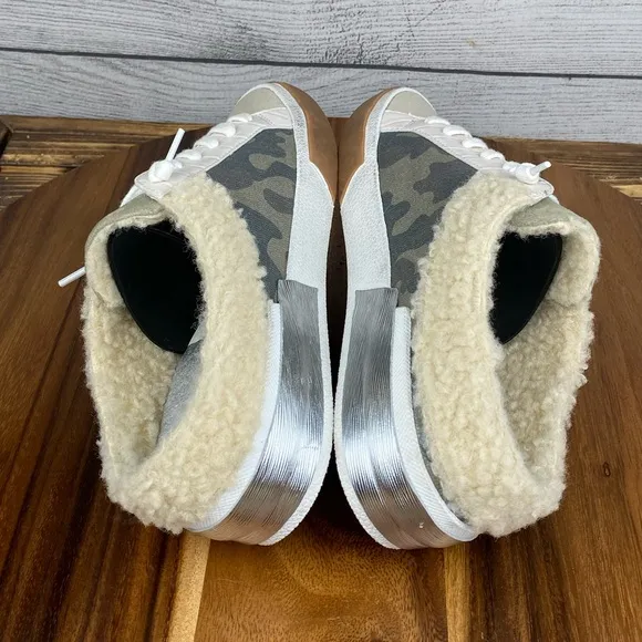 Dolce Vita Zeta Plush Mule Camo Slip On Canvas Shoe Women’s Sneaker Size 7