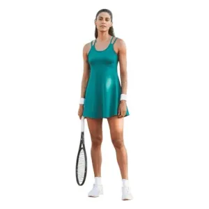 Dona Jo Athletic Lite Mini Dress and Bike Shorts Set Galapagos Green Tennis S