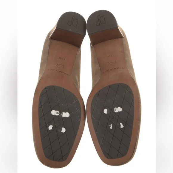 Donald J. Pliner Gold Classic Block Heel Flats