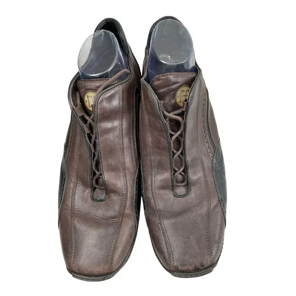 Donald Pliner Elliot Men's Brown Leather Sneaker Lace Up  Sz 12