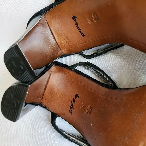 Donald Pliner Velvet Toe Ring Rhinestones Heels