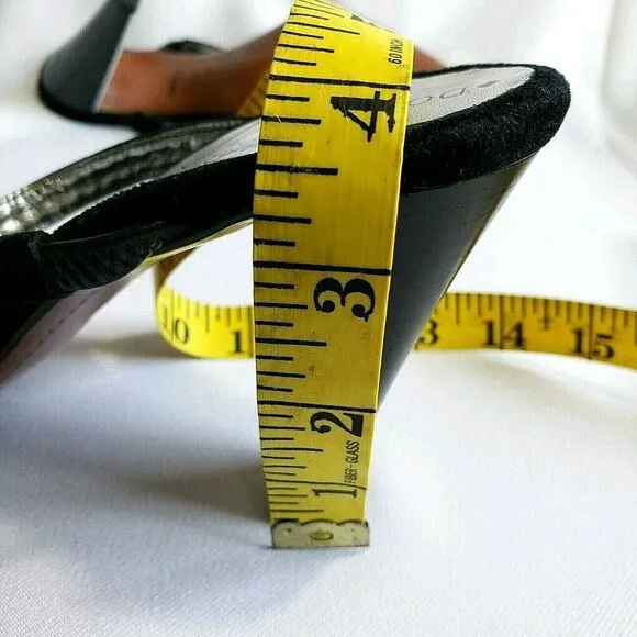 Donald Pliner Velvet Toe Ring Rhinestones Heels