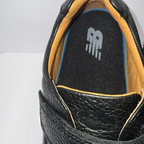 Dr. Comfort Shoes Black Leather Hook &amp; Loop‎ Closure Orthopedic 9 Wide