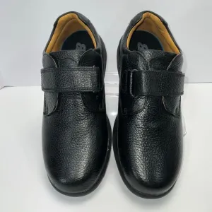 Dr. Comfort Shoes Black Leather Hook &amp; Loop‎ Closure Orthopedic 9 Wide